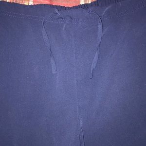 Solid navy blue scrub pants